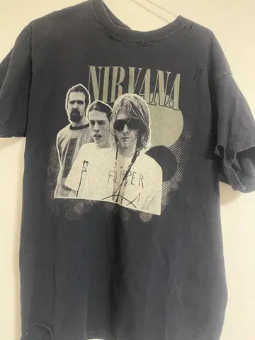 NIRVANA 그래픽 티셔츠 블랙