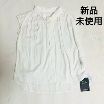 신상품 미사용 저스길리티 보타이 블라우스 슬리브리스 택 포함