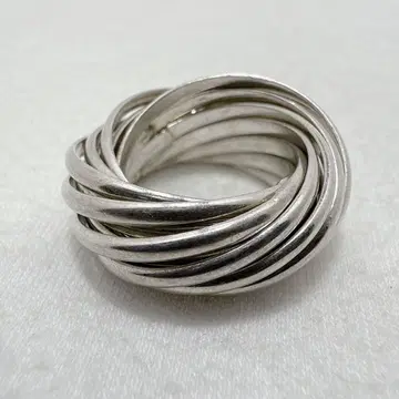 SILVER925 14연속 다중 럭셔리 반지 브랜드 각인 있음