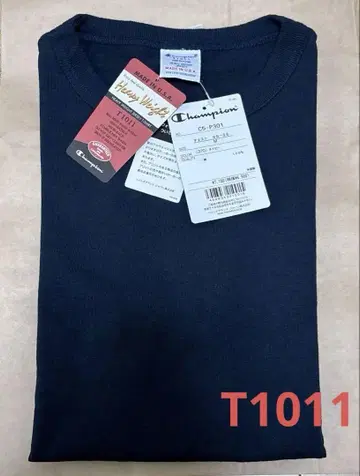 미사용 새상품 챔피온 T1011 반팔 티셔츠 무지 네이비