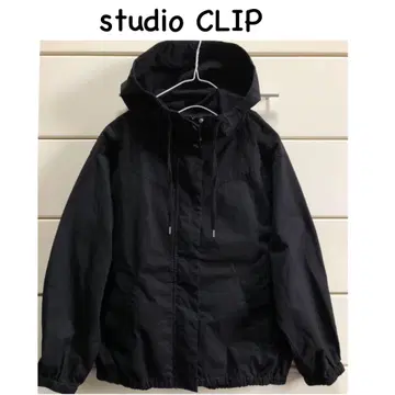 스튜디오 클립 후드 부착 코튼 마운틴 후드티 블랙 검정 맘파