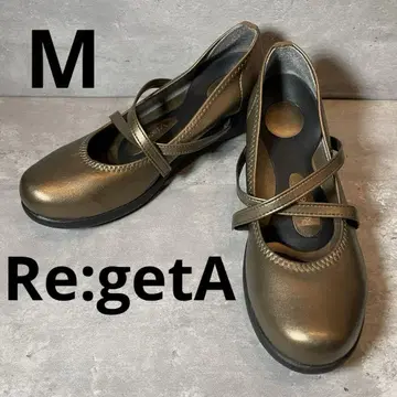 Re:getA 리게타 크로스 벨트 펌프스 일본제 골드 M
