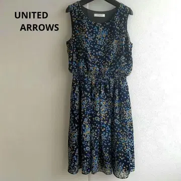 UNITED ARROWS 무릎 아래 원피스 허리 개더링 비침 가벼운 소재