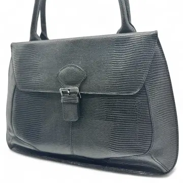 FURLA 훌라 리자드 엠보 핸드백 토트백 블랙