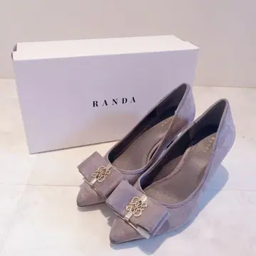 RANDA 그레이 스웨이드 하이힐 펌프스