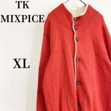 티케이 미쿠스파이스 가디건 [XL] 오렌지 캐주얼 빈티지 코디