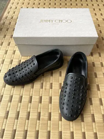 JIMMY CHOO 스터드 슬립온 블랙 사이즈 41