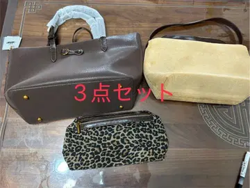 브라운 가죽풍 숄더백 3개 세트