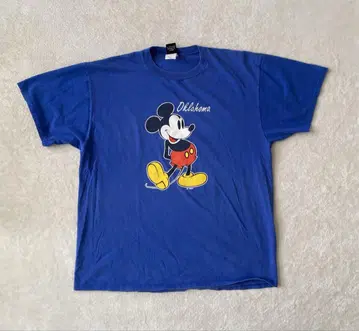 80s 90s 디즈니 TEE USA제 블루 2XL 구제 의류