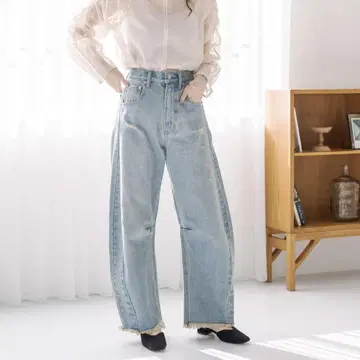 mystic 커브 데님 블루