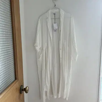 omnes 면 새틴 로브 원피스 화이트 새상품