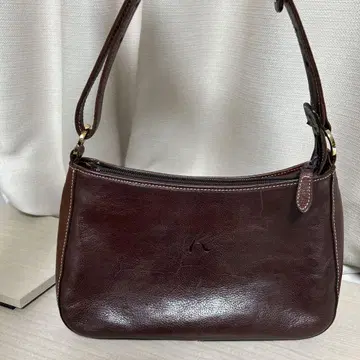 키타무라 가죽 숄더백 다크 브라운