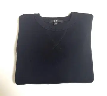 유니클로: C 스무스 코튼 크루넥 스웨터 블랙 M