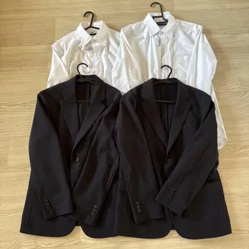 유니클로 감동 자켓 NAVY64 55/다림질 필요 없는 셔츠 S 총 4장