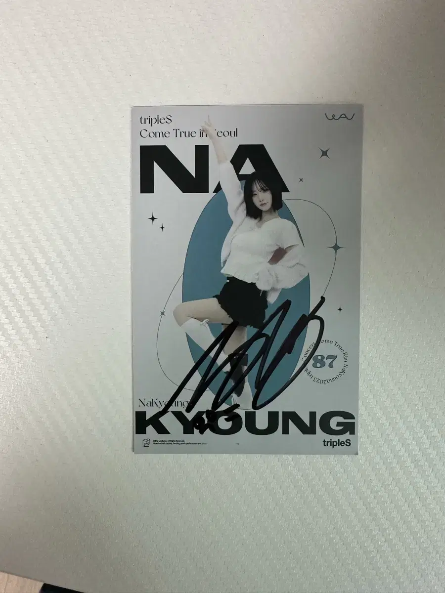 triples Seoul Concert nakyung Autographed sign Postcard