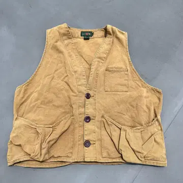 80s 90s J.CREW 헌팅 베스트 덕 소재 슬리브리스 베스트