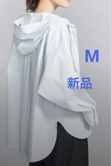 BEAUTY&YOUTH 후드 볼륨 셔츠 M 라이트 블루 새상품