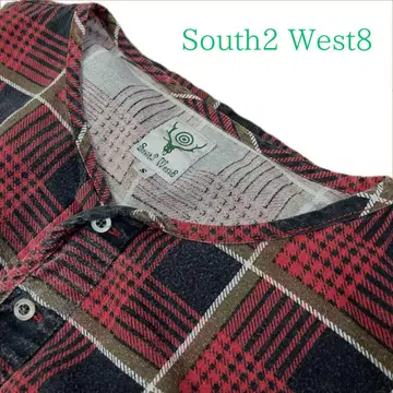 South2 West8 헨리넥 플란넬 셔츠 풀오버 네펜네스