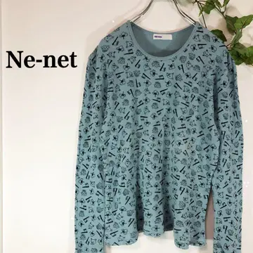 쉬는 날의 캐주얼한 스타일에 딱! Ne-net 티셔츠 긴팔 라이트 블루