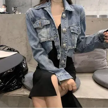 데님 자켓 하이웨스트 한국 스타일 BLACKPINK twice itzy