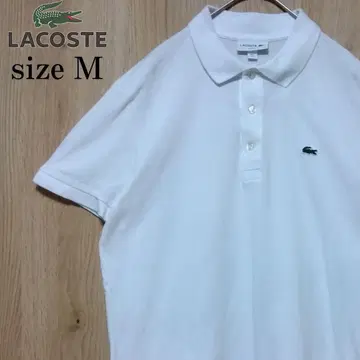 라코스테 LACOSTE 구제 의류 피케 셔츠 원포인트 로고 화이트 화이트