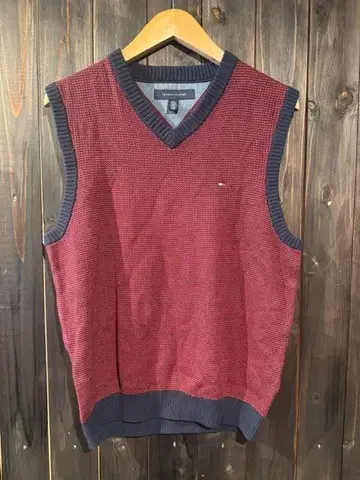TOMMY HILFIGER 타미힐피거 니트 베스트 원포인트 로고