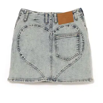 And Marie Heart hip denim skirt