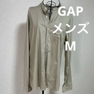 GAP 베이지 긴팔 셔츠 가슴 포켓 부착