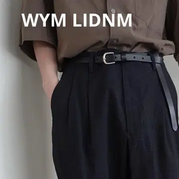 WYM LIDNM 오일 처리 가죽 좁은 벨트