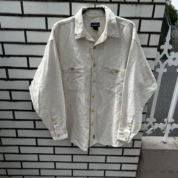 레어 90s 파타고니아 린넨 코튼 브라운 셔츠 M