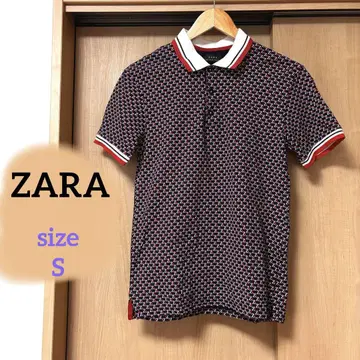 ZARA 자라 알파벳 올 패턴 피케 셔츠 반팔 패션