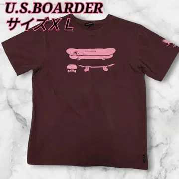 U.S.BOARDER 티셔츠 스케이트보드 프린트 사이즈 XL