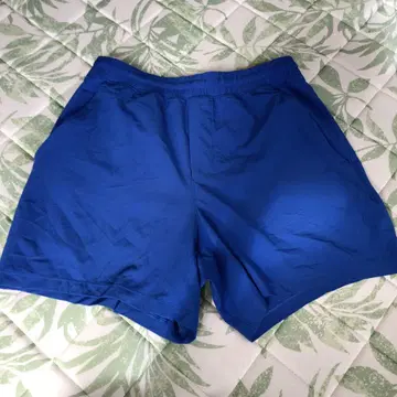Lululemon 파란색 숏팬츠 허리밴딩 포켓 부착
