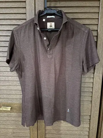GUY LAROCHE 브라운 피케 셔츠 S