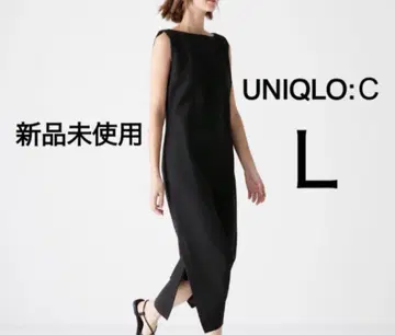 유니클로 C 크레이프 저지 원피스 슬리브리스