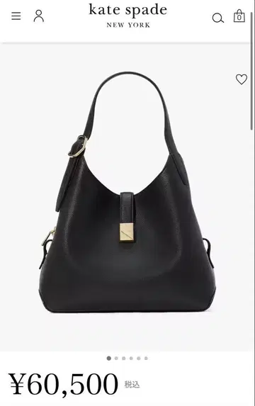 kate spade 블랙 가죽 숄더백