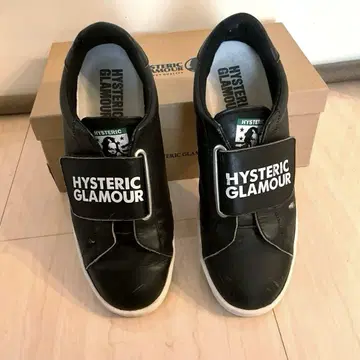 히스테릭 글래머 블랙스 스니커즈 27cm 소가죽