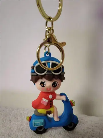 바이크를 탄 캐릭터 키링