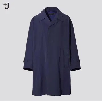 유니클로 +J 오버 사이즈 스텐카라 코트 네이비 M 사이즈