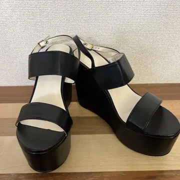 GRL 블랙 플랫폼 샌들 25cm