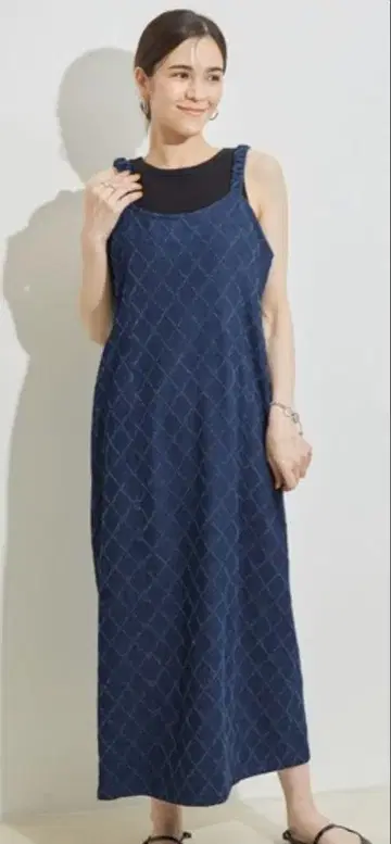 LE CERCLE 펀칭 데님 원피스 프리 사이즈