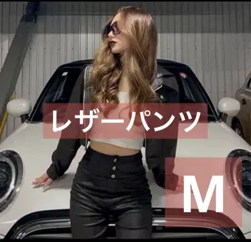 shoko 아베일 콜라보 가죽 팬츠 M 사이즈