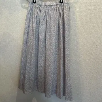 Midieumi 연보라색 꽃무늬 롱 스커트