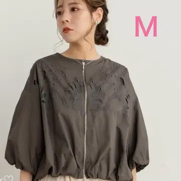새상품 시마무라 수주 tal yumi 자수 벌룬 블루종