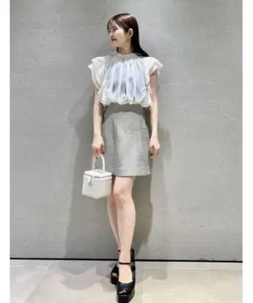 snidel 시어 도킹 미니 원피스 그레이 사이즈 0 택 포함