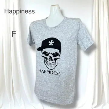 컨디션 최상 Happiness 반팔 티셔츠 해골 스컬 락 y2k 갸루