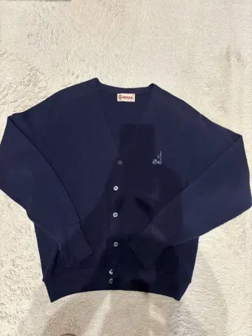 ANTIGUA 네이비 V넥 가디건 XL