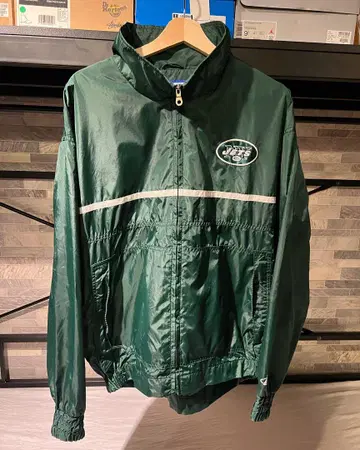 90s New York Jets 나일론 자켓 L 사이즈