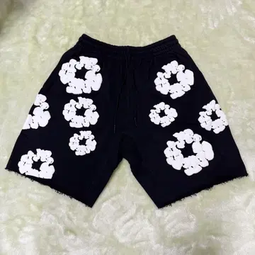 레디 메이드 데님 티어스 하프 팬츠 레이디 메이드 블랙