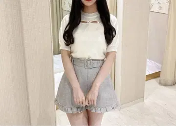 evelyn 숏 팬츠 아이스 그레이